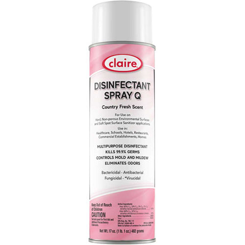 Claire Country Fresh Scent Disinfectant Q Spray, 17 Ounce -- 12 per case