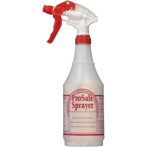 American Red/White Plastics ProSafe Trigger Sprayer and Bottle, 4 x 1.25 x 10.25 inch - 3 per pack