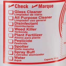 American Red/White Plastics ProSafe Trigger Sprayer and Bottle, 4 x 1.25 x 10.25 inch - 3 per pack