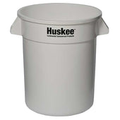 American Plastics White Heavy Duty Plastic Round Waste Receptacle without Lid, 20 Gallon -- 6 per case