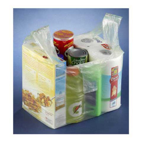 Crown Poly Green High Density Polyethylene 15 Mic Grocery Bag -- 1200 per case