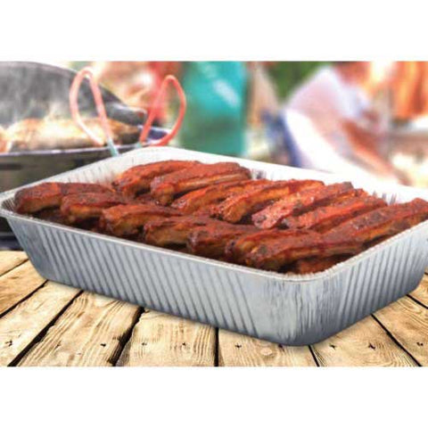 HFA Handi Foil Silver Aluminum 1/2 Size Steamtable Pan, 12.75 x 10.38 x 2.19 inch -- 100 per case