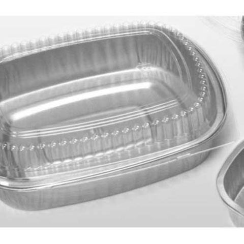 HFA Gourmet to Go Silver Foil Pan with Clear Lid, 23.3 Ounce -- 100 per case