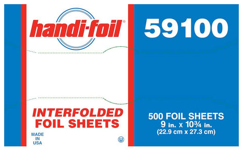 Handi Foil Silver Aluminum Foil Sheet, 9 x 10.75 inch -- 3000 per case