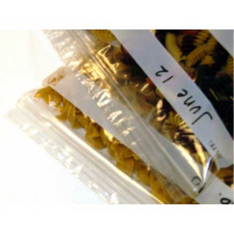 Elkay Clear 0.75 Mil Low Density Polyethylene Quart Seal Top Bag with White Strips and LK logo, 8 x 7 inch -- 500 per case