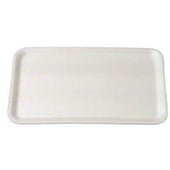 Genpak 16S White Expanded Polystyrene Foam Meat Tray, 14.688 x 12.438 x 25 inch -- 250 per case