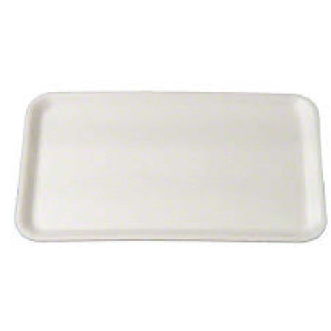 Genpak 16S White Expanded Polystyrene Foam Meat Tray, 14.688 x 12.438 x 25 inch -- 250 per case