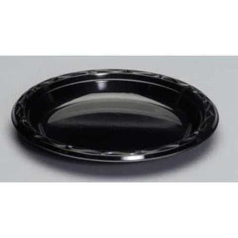 Genpak Black Polystyrene Round Plate, 9 inch Length -- 400 per case