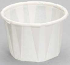 Genpak White Paper Portion Cup, 0.75 Ounce -- 5000 per case