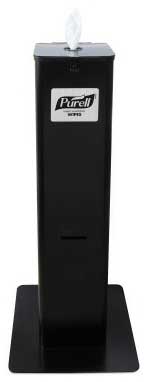 Purell Black High Capacity Floor Stand Dispenser for Hand Sanitizing Wipes