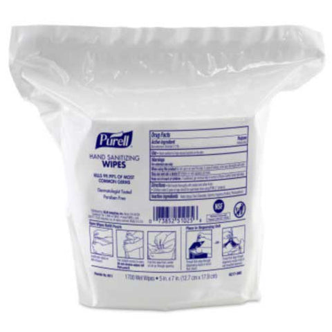 Purell White Hand Sanitizing Wipe Refill, 1700 count -- 2 per case