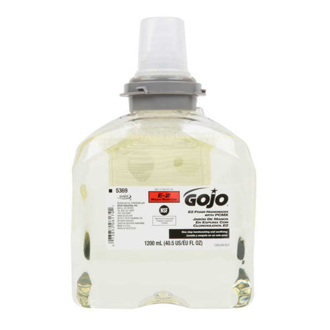 Gojo E2 Clear Foam Handwash with PCMX, 1200 Milliliter Refill -- 2 per case