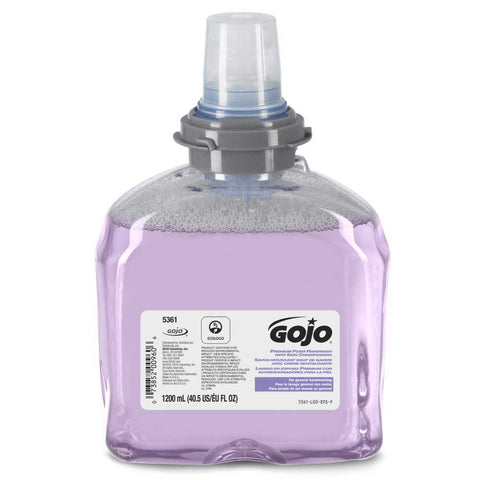 Gojo TFX Premium Purple Foam Handwash with Skin Conditioner, 1200 Milliliter Refill -- 2 per case