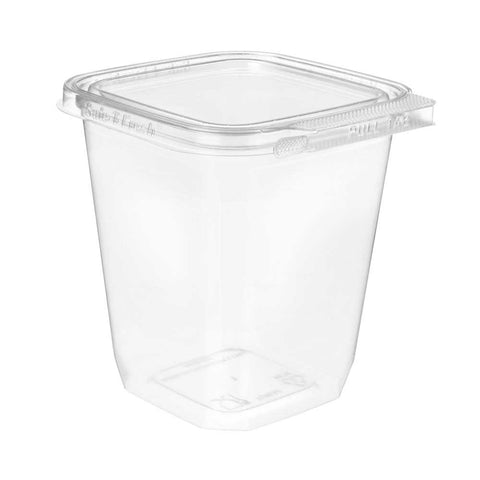 Inline Plastics Clear PET Square Clamshell Container, 32 Ounce -- 240 per case