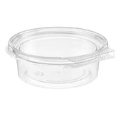 Inline Plastics Clear PET Round Clamshell Container with Tear Strip, 8 Ounce -- 340 per case