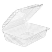 Inline Plastics Clear PET Clamshell Container with Hinged Lid, 130.2 Ounce -- 300 per case