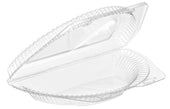 Inline Plastics Surelock Pete Clear Half Pie Hinged Container, 8 x 4 x 1-7/8 inch -- 250 per case