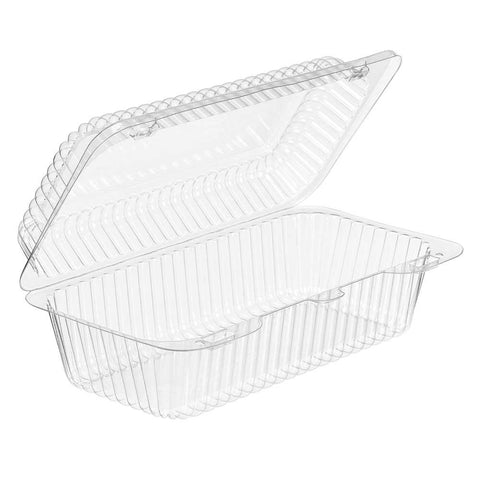 Inline Plastics Clear PET Hinged Sandwich Container, 37 Ounce -- 300 per case