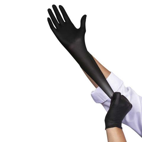 FoodHandler Black Large Powder Free Nitrile Gloves -- 1000 per case