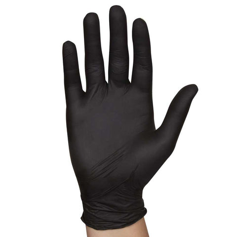 FoodHandler Black Large Powder Free Nitrile Gloves -- 1000 per case