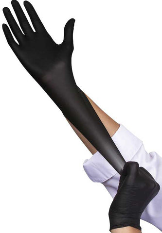 Foodhandler Thinsense Extra Large Black Powder Free Nitrile Glove -- 1000 per case