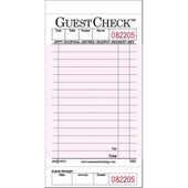 National Checking Medium Pink 1 Part Cardboard Guest Check, 6.75 x 3.5 inch -- 2500 per case