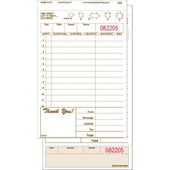 National Checking Medium Tan 2 Part Carbonless Guest Check, 7.75 x 4.2 inch -- 2000 per case