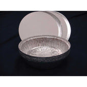 Durable Packaging Silver Aluminum Foil Round Unhinged Container with Lid, 24 Ounce -- 200 per case