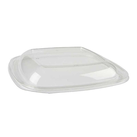 Sabert Clear PET Dome Lid for 80 and 160 Ounce Square Bowls, 7.625 x 7.625 x 1 inch -- 50 per case