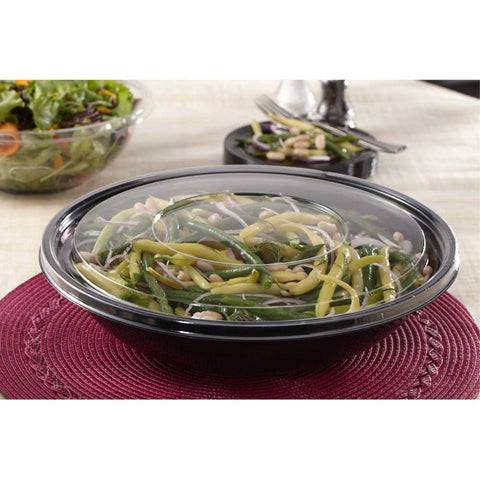 Sabert Clear PET Round Flat Lid for Bowl, 10 x 0.5 inch -- 50 per case