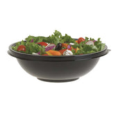 Sabert Black Medium PET Round Bowl, 7.5 x 2.9 inch -- 300 per case