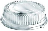 Sabert Sturdiware Black Round Platter with Clear PET High Dome Lid, 16 inch -- 25 per case