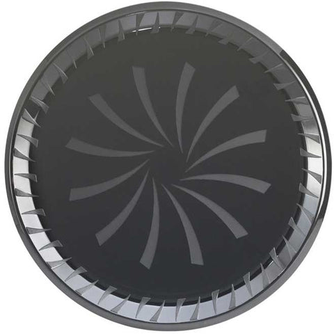 Sabert SturdiWare Flat Black Tray with PET Inject Molded High Dome Lid, 18 inch -- 25 per case