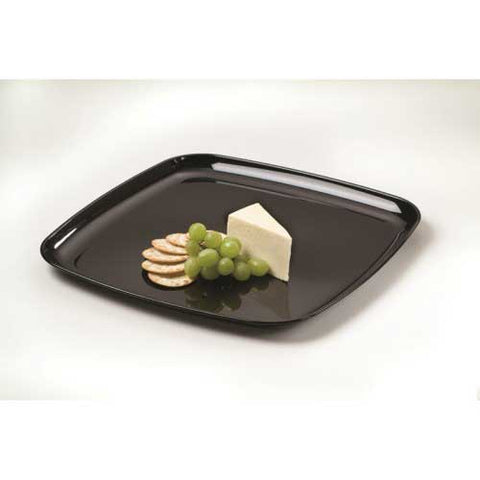 Sabert Mozaïk PET Square Platter with Clear Dome Lid, 16 inch -- 25 per case