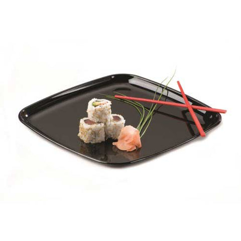 Sabert Mozaïk PET Square Platter with Clear Dome Lid, 16 inch -- 25 per case