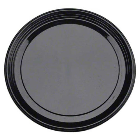 Sabert Black PET Round Onyx Platter, 18 x 0.88 inch -- 36 per case