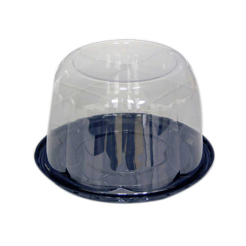 Packaging With Perfection Black PET Container with Clear Tall Swirl Dome -- 100 per case