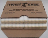 Twist Ease White Flag Paper Twist Banner Tie, 6 inch -- 1920 per case