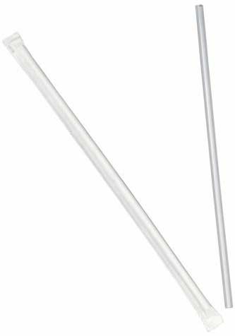 Cell O Core Clear Translucent Cylindrical Shape Wrapped Jumbo Straw, 7.75 x 5.5 inch -- 12000 per case