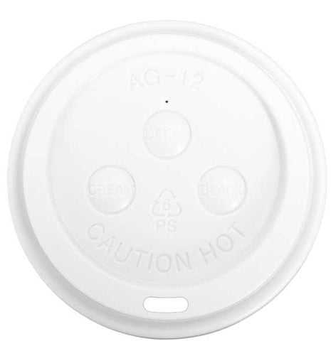 Bunzl Prime Source White Lid for 10/12/16/20/24 Ounce Hot cup -- 1000 per case