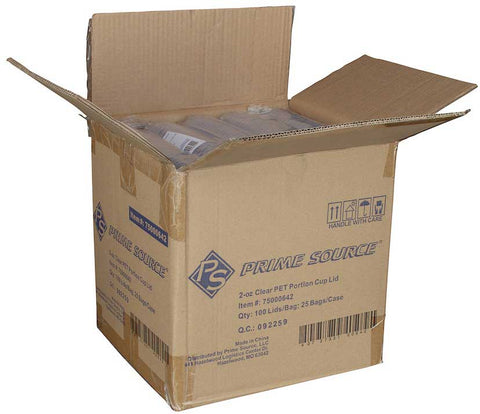 Bunzl Prime Source PETE Clear Lid for 2 Ounce Portion Cup -- 2500 per case