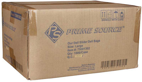 Bunzl Prime Source Slidelock Closure Deli Bag, 10.5 x 8 inch -- 1000 per case