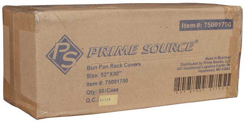 Bunzl Prime Source Light Duty Clear Disposable Bun Rack Cover, 52 x 80 inch -- 50 per case