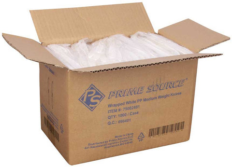 Bunzl Prime Source Medium Weight Polypropylene Wrapped White Knife -- 1000 per case