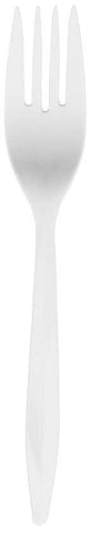 Bunzl Prime Source Medium Weight Polypropylene White Fork - Bulk Pack -- 1000 per case