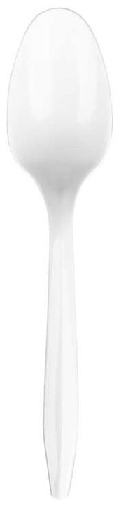 Bunzl Prime Source Medium Weight Polypropylene Disposable White Teaspoon - Bulk Pack -- 1000 per case