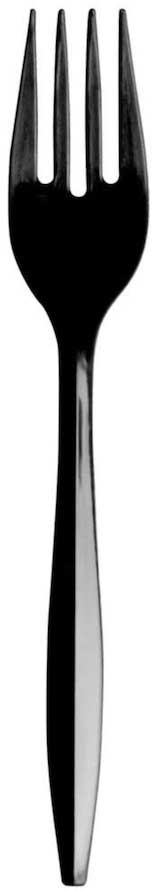 Bunzl Prime Source Medium Weight Polypropylene Black Fork - Bulk Pack -- 1000 per case