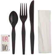 Bunzl Prime Source Polystyrene White Heavy Cutlery Kit -- 250 per case