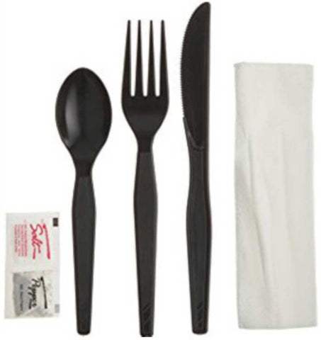 Bunzl Prime Source Polystyrene White Heavy Cutlery Kit -- 250 per case