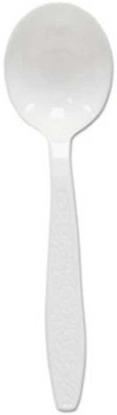 Bunzl Prime Source Heavy Weight Polypropylene Disposable White Soupspoon - Bulk Pack -- 1000 per case